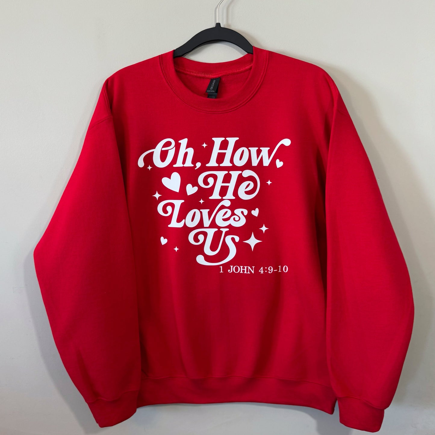 RTS "How He Loves Us" Crewneck | M - Red