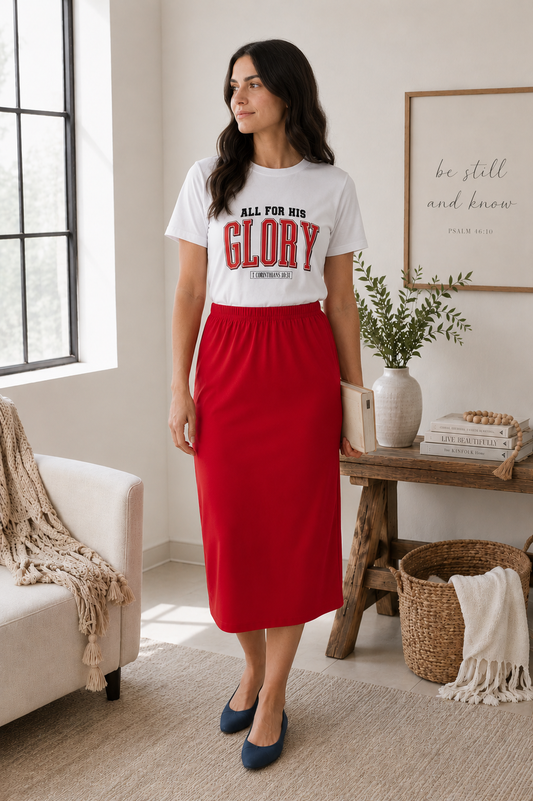 RTS "For His Glory" Tee | M - White