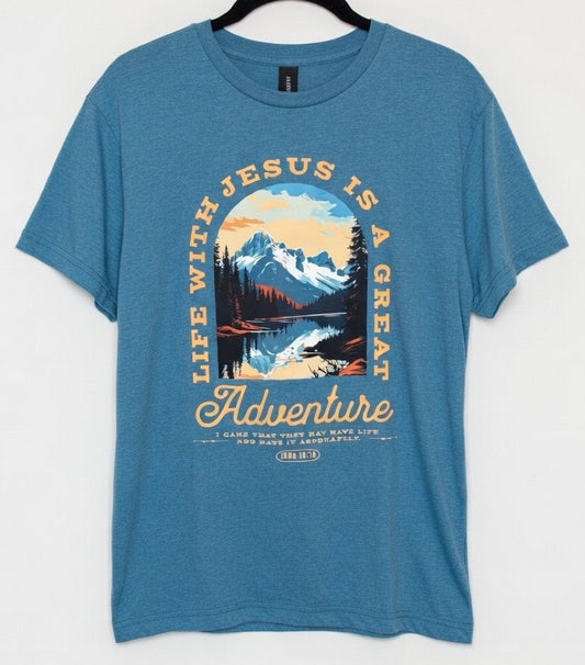 RTS "Life With Jesus" Tee | M - Ocean