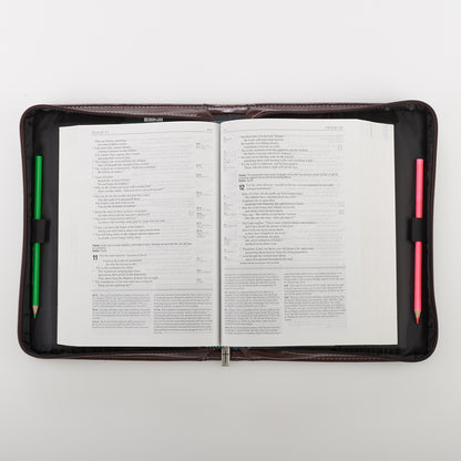 I Know the Plans Two-tone Brown Faux Leather Classic Bible Cover - Jeremiah 29:11