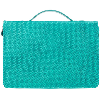 Grace Butterfly Blessings Teal Faux Leather Fashion Bible Cover LARGE - Ephesians 2:8