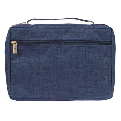 Done in Love Navy Floral Value Bible Case -LARGE  1 Corinthians 16:14