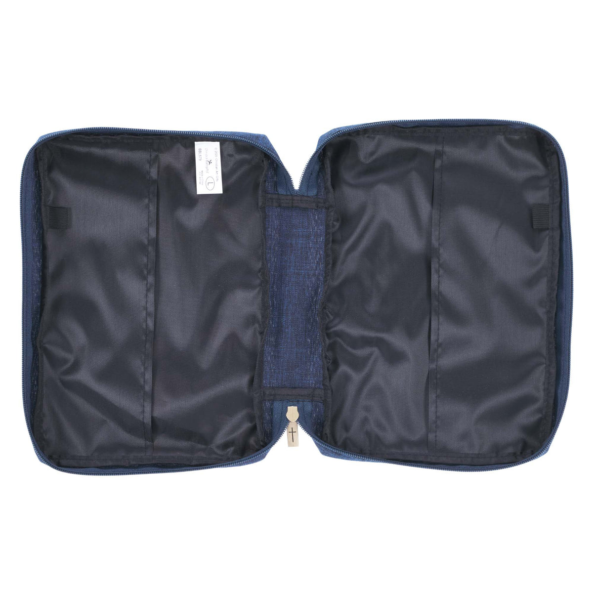 Done in Love Navy Floral Value Bible Case -LARGE  1 Corinthians 16:14