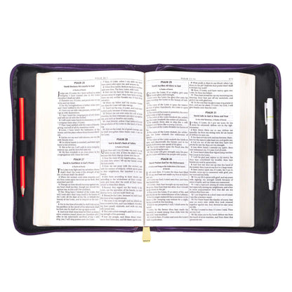 Amazing Grace Purple Faux Leather Fashion Bible Cover