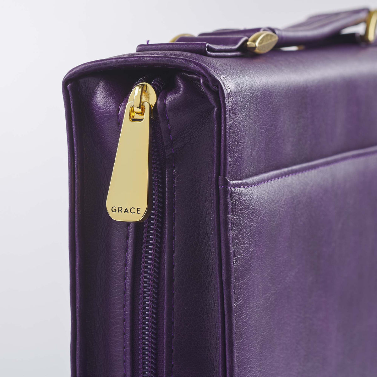 Amazing Grace Purple Faux Leather Fashion Bible Cover