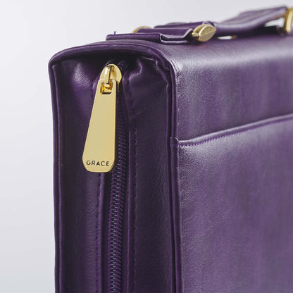 Amazing Grace Purple Faux Leather Fashion Bible Cover