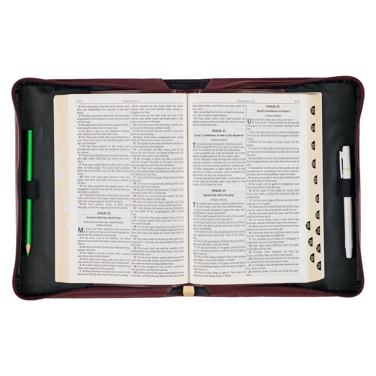 Strong and Courageous Merlot Bouquet Faux Leather Fashion Bible Cover – Joshua 1:9