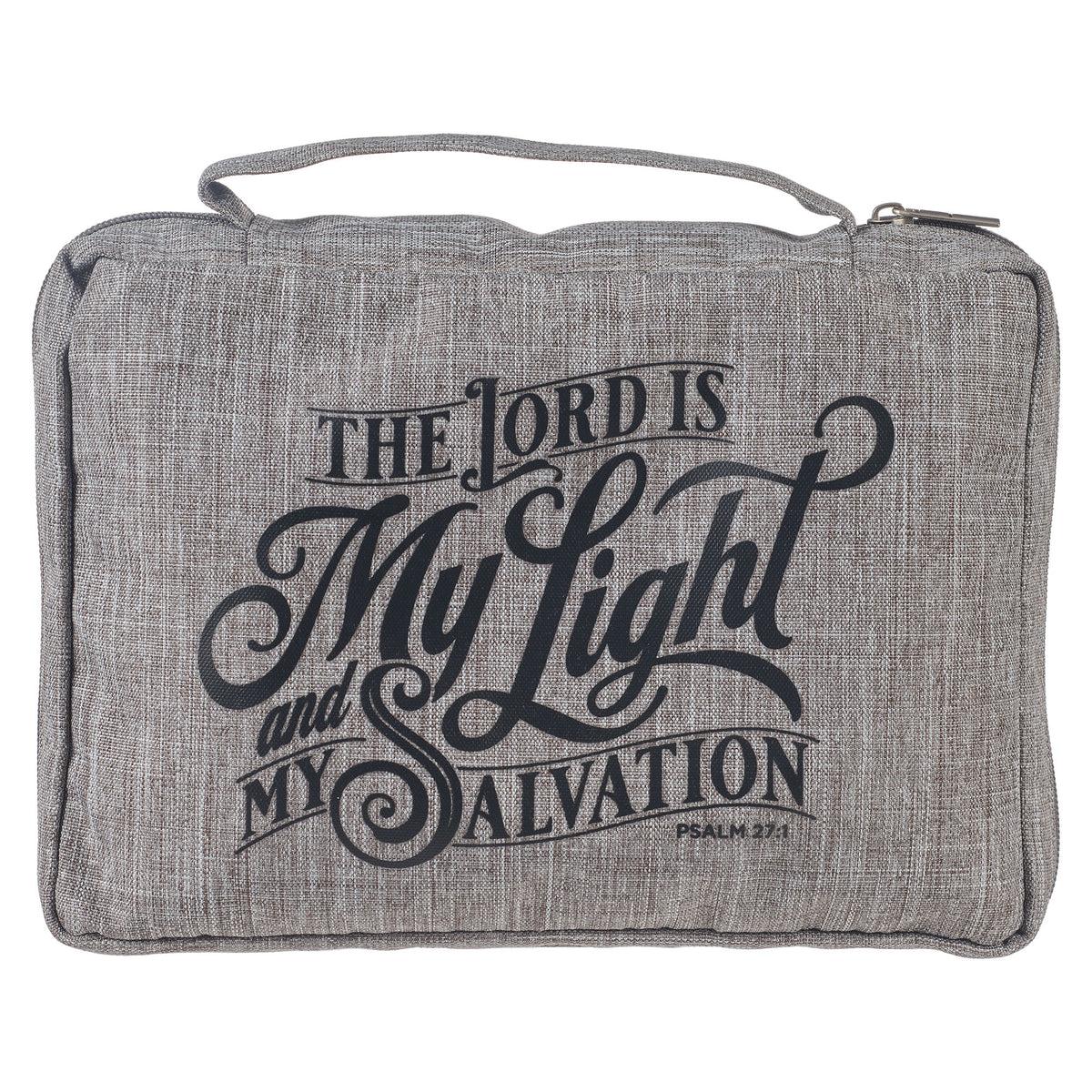 My Light and Salvation Gray Value Bible Cover- LARGE