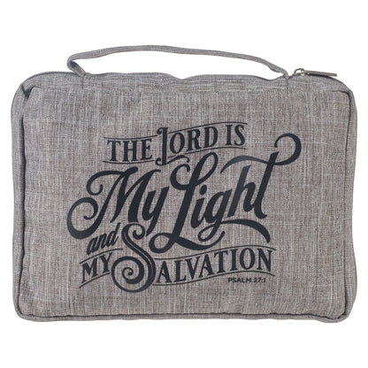 My Light and Salvation Gray Value Bible Cover- LARGE