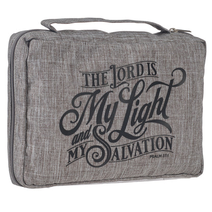 My Light and Salvation Gray Value Bible Cover- LARGE