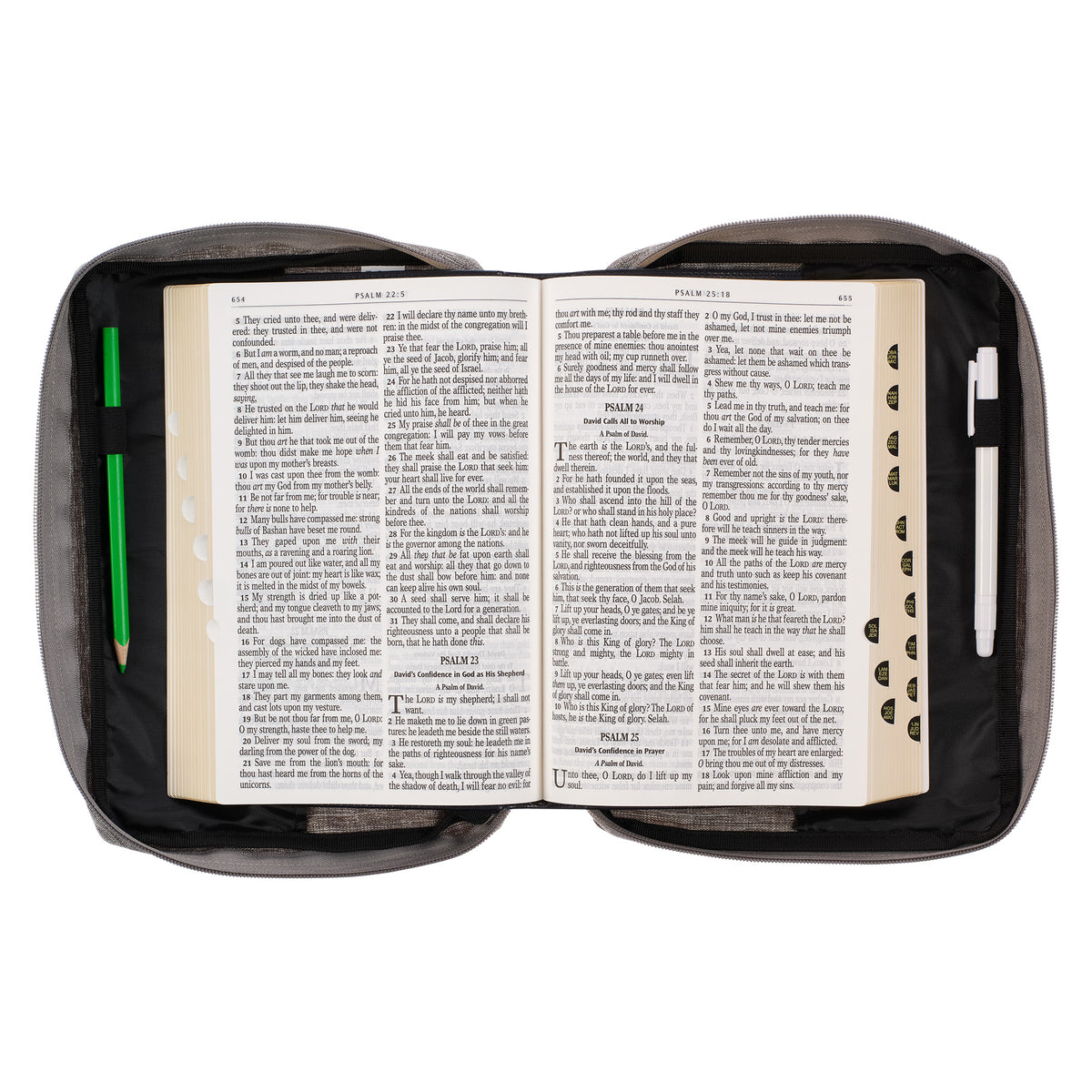 My Light and Salvation Gray Value Bible Cover- LARGE