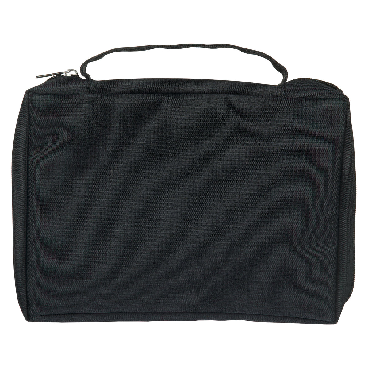 Medium- Jet Black Poly-canvas Value Bible Cover with Ichthus Patch