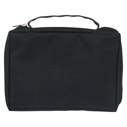 Medium- Jet Black Poly-canvas Value Bible Cover with Ichthus Patch