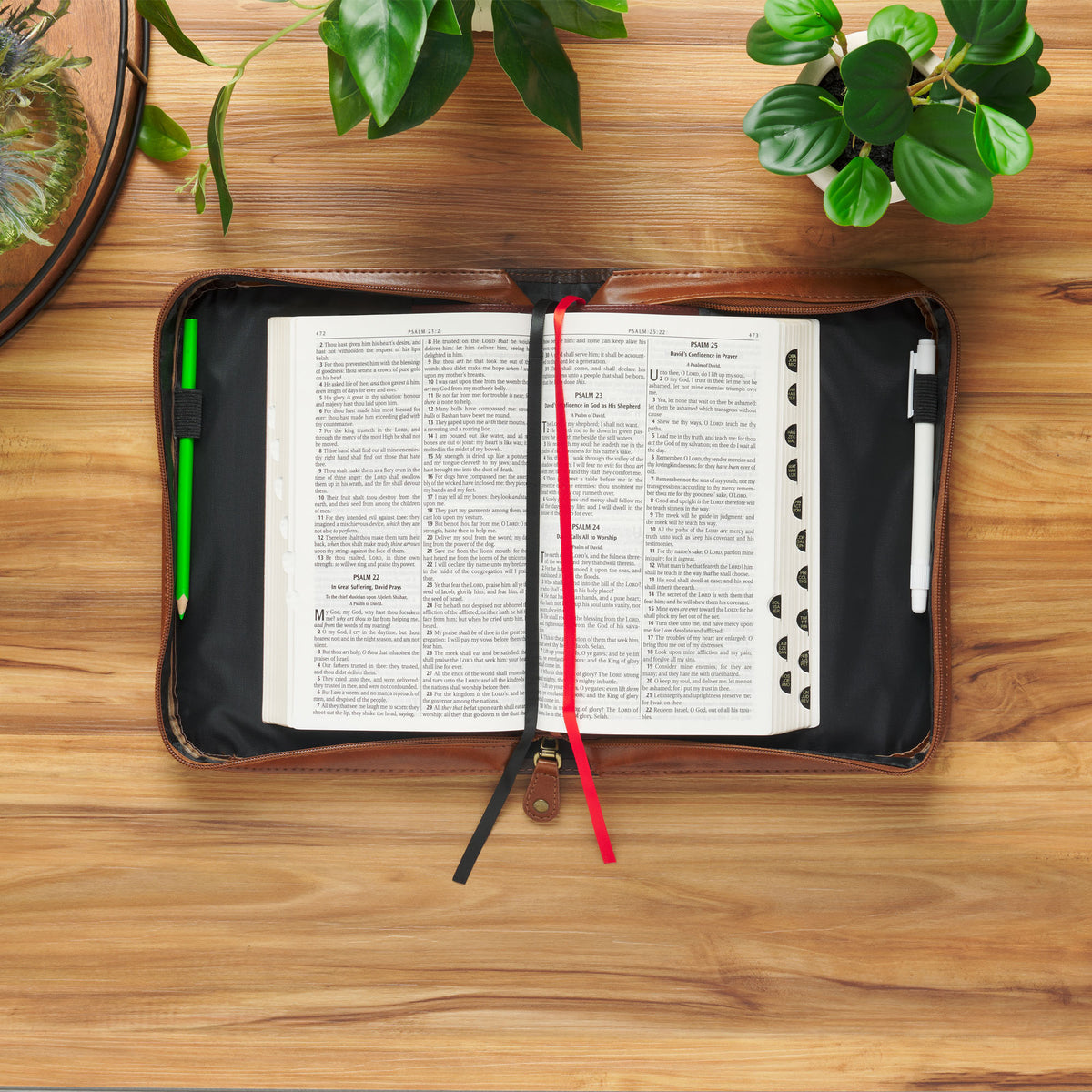 Man of God Honey-Brown and Espresso Faux Leather Bible Cover - LARGE- 1 Timothy 6:11