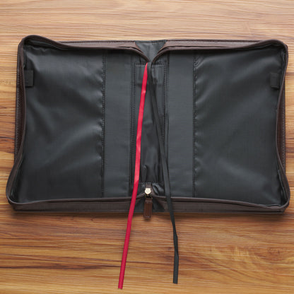 Large- Crown of Thorns Brown Faux Leather Classic Bible Cover - Isaiah 53:3