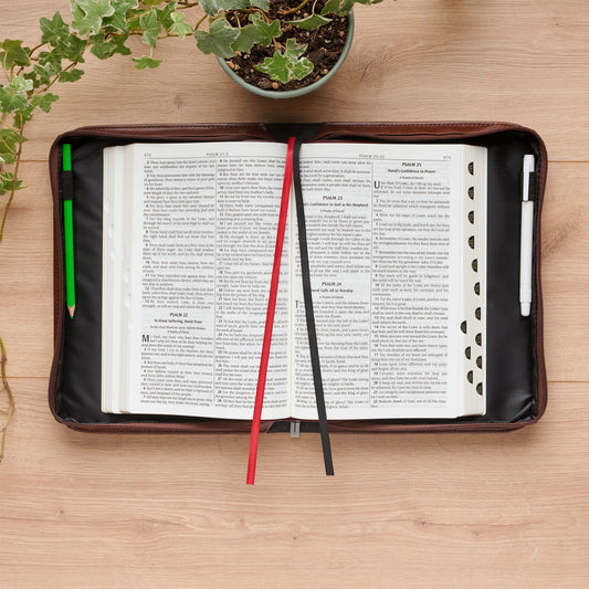 Large- Trust in the Lord Floral Pomegranate Red Faux Leather Fashion Bible Cover - Proverbs 3:5