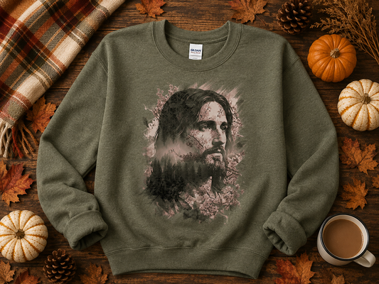 JESUS Camo Crewneck