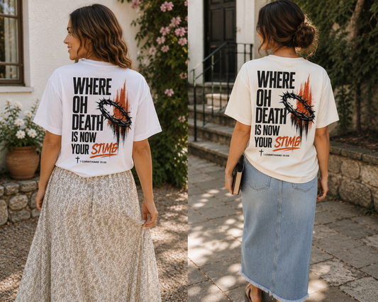Where Oh Death is Now your Sting TEE