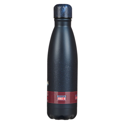 Be Strong and Courageous Blue Space Stainless Steel Water Bottle - Joshua 1:9