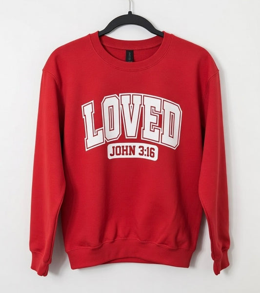 RTS "Loved" Crewneck | S - Red