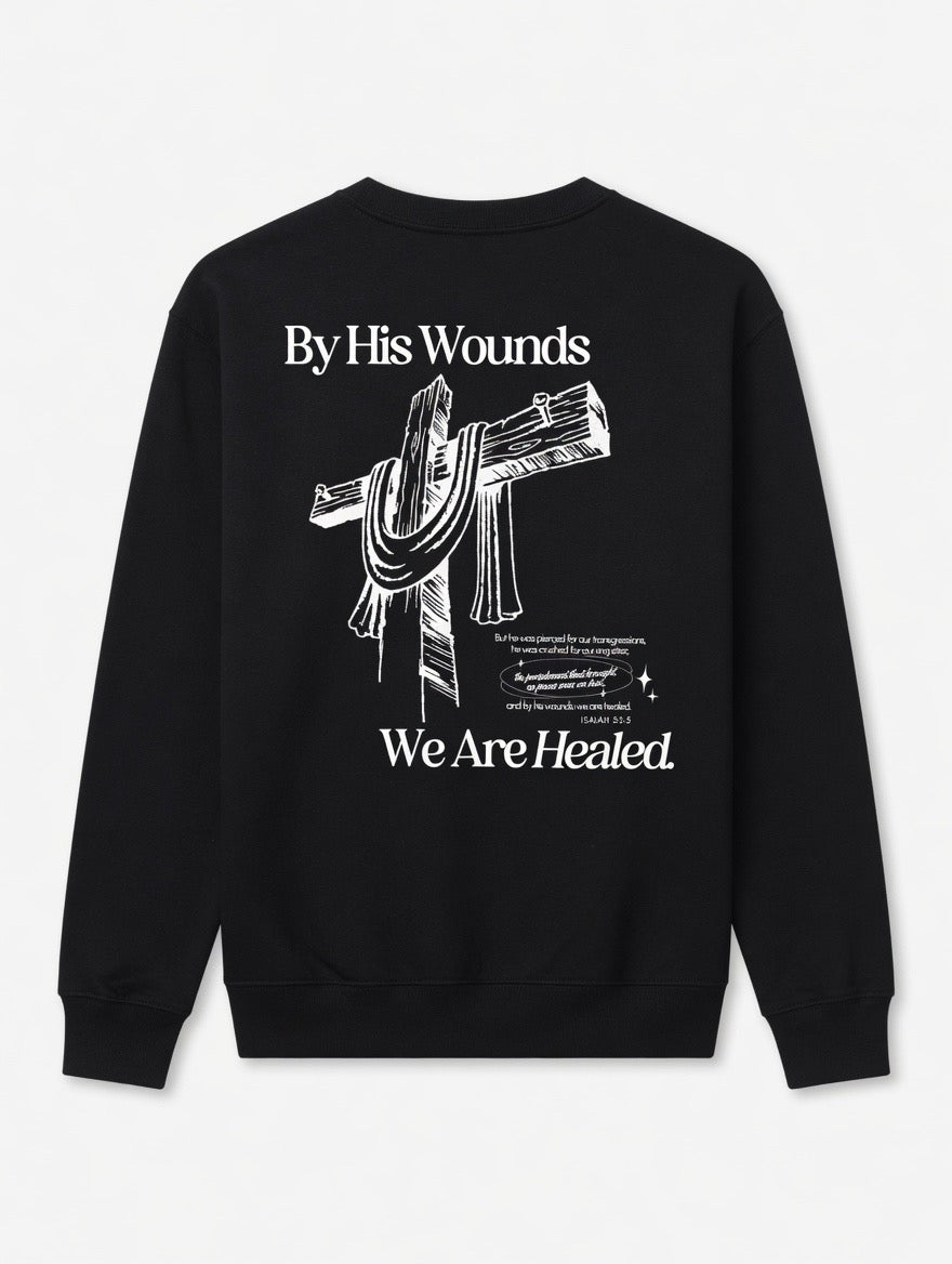 RTS "By His Wounds" Crewneck | S - Black