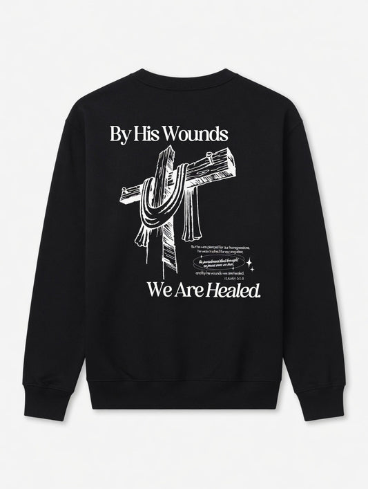 RTS "By His Wounds" Crewneck | S - Black