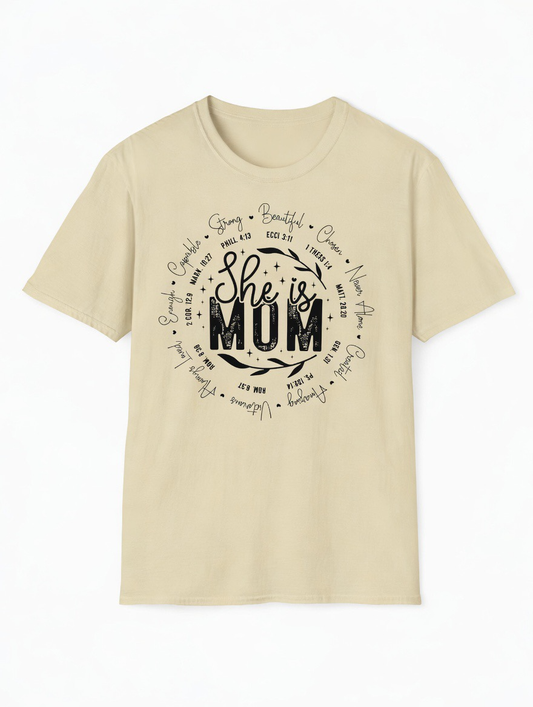 RTS "She is Mom" Tee | M - Off White