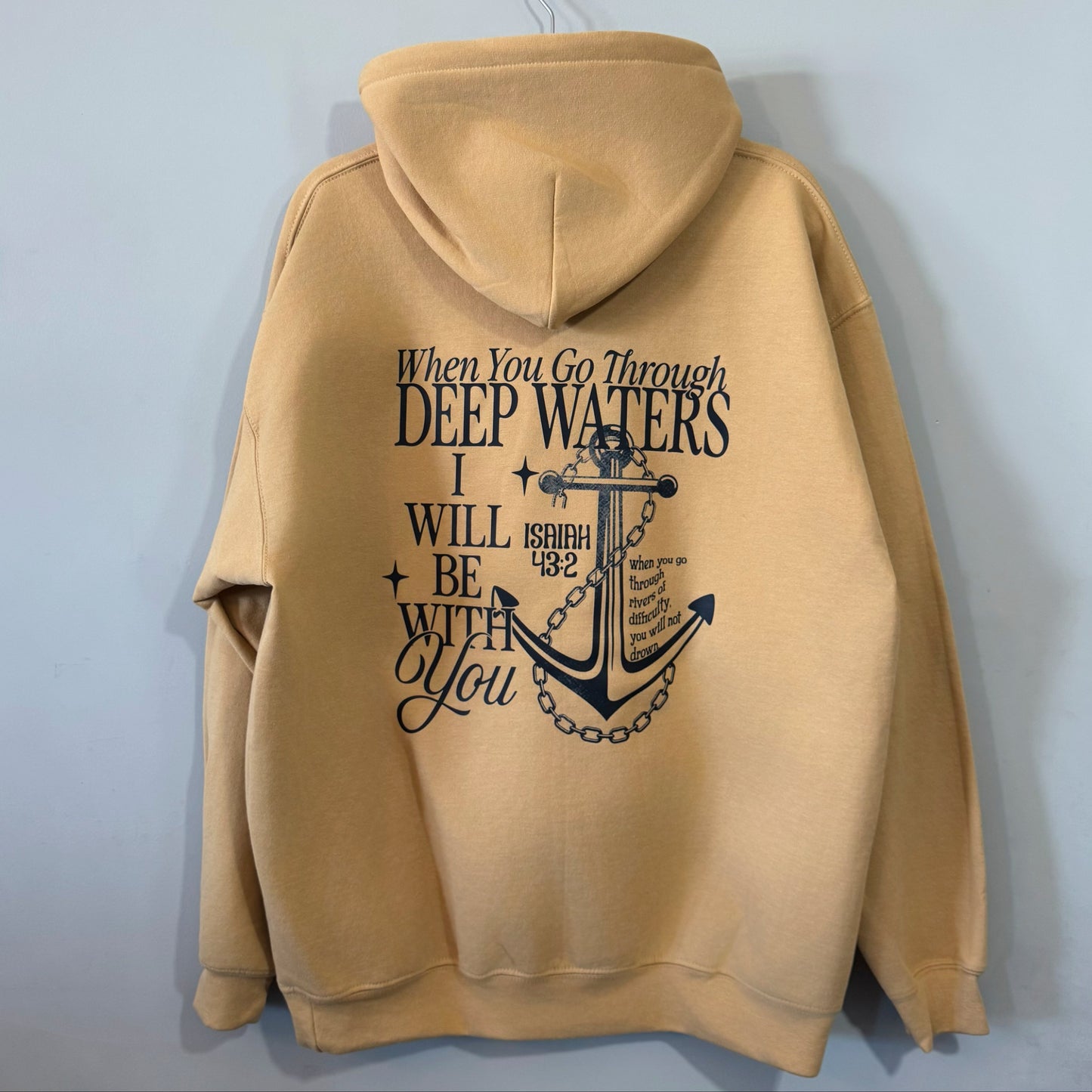RTS "Deep Waters" Hoodie | L - Old Gold