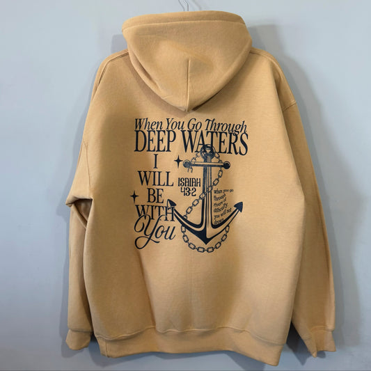 RTS "Deep Waters" Hoodie | L - Old Gold