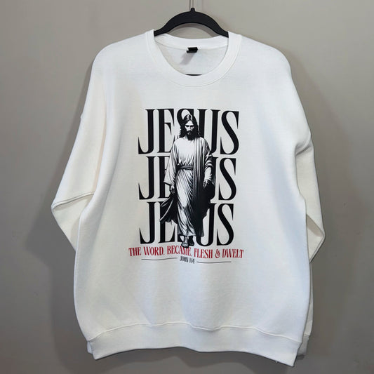 RTS "The Word Became Flesh" Crewneck | L - White