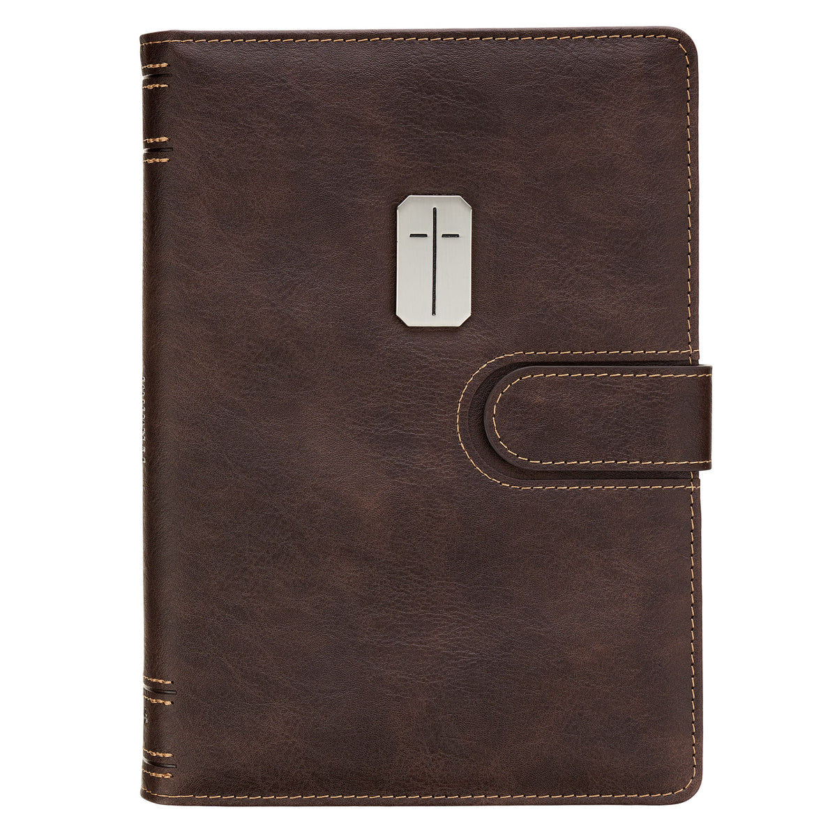 Man of God Espresso Brown Faux Leather Journal Cover with Magnetic Closure