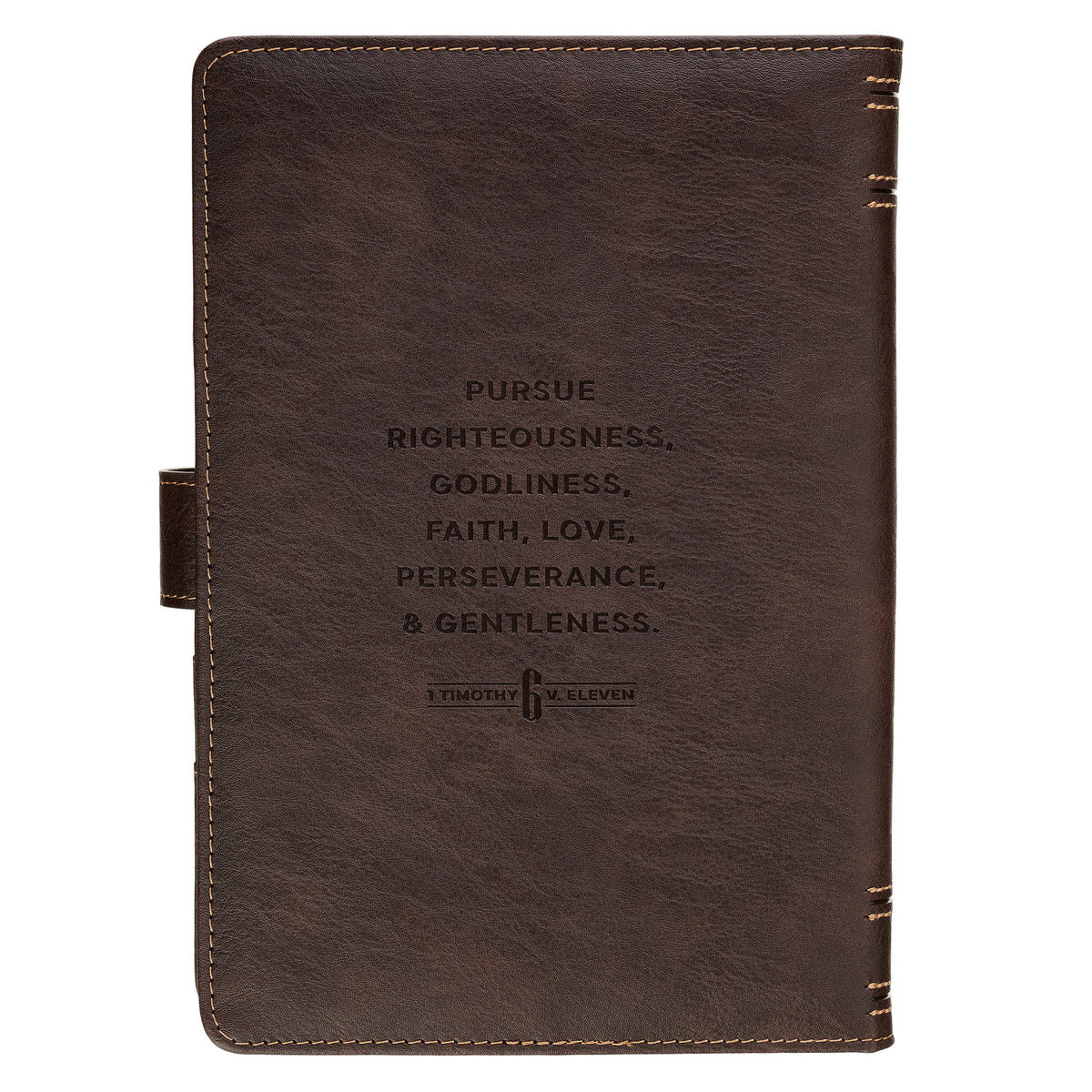 Man of God Espresso Brown Faux Leather Journal Cover with Magnetic Closure