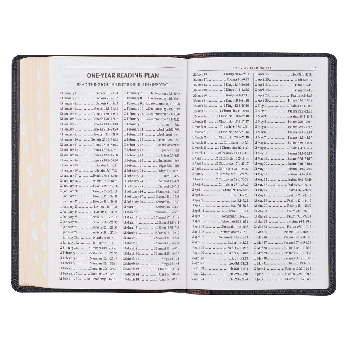 Two-tone Brown and Black Full Grain Leather King James Version Deluxe Gift Bible
