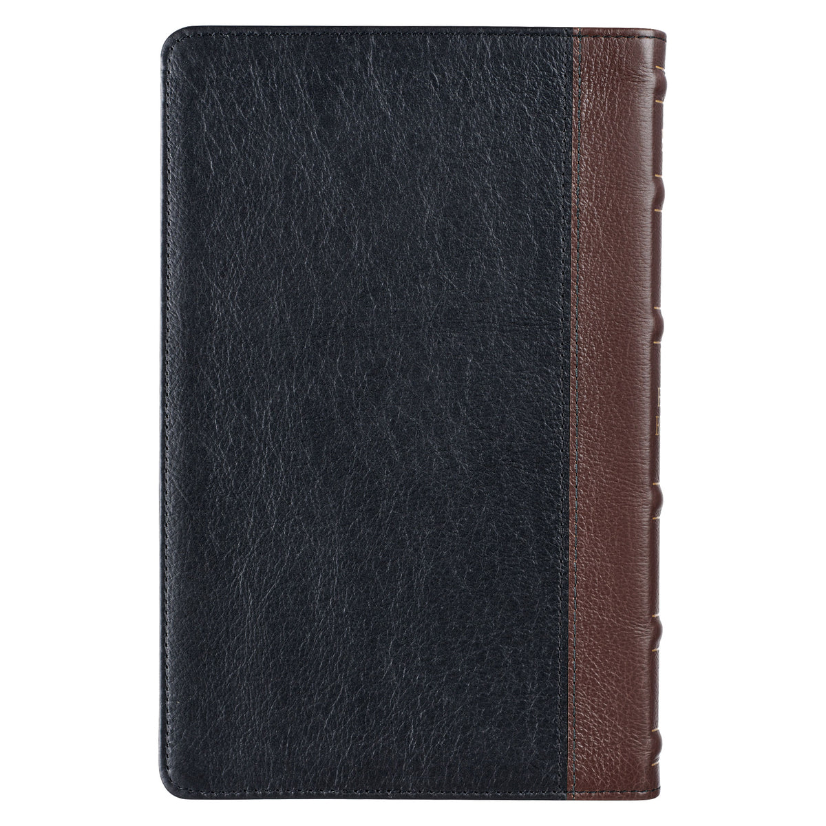Two-tone Brown and Black Full Grain Leather King James Version Deluxe Gift Bible