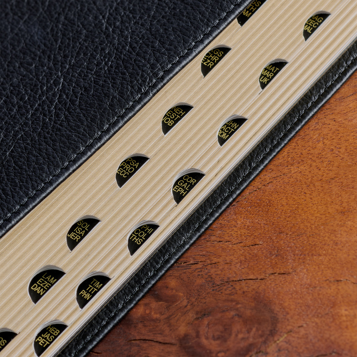 Two-tone Brown and Black Full Grain Leather King James Version Deluxe Gift Bible