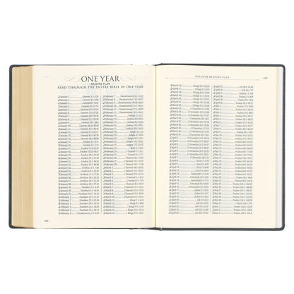 Iron Gray Faux Leather Hardcover Large Print King James Version Note-taking Bible