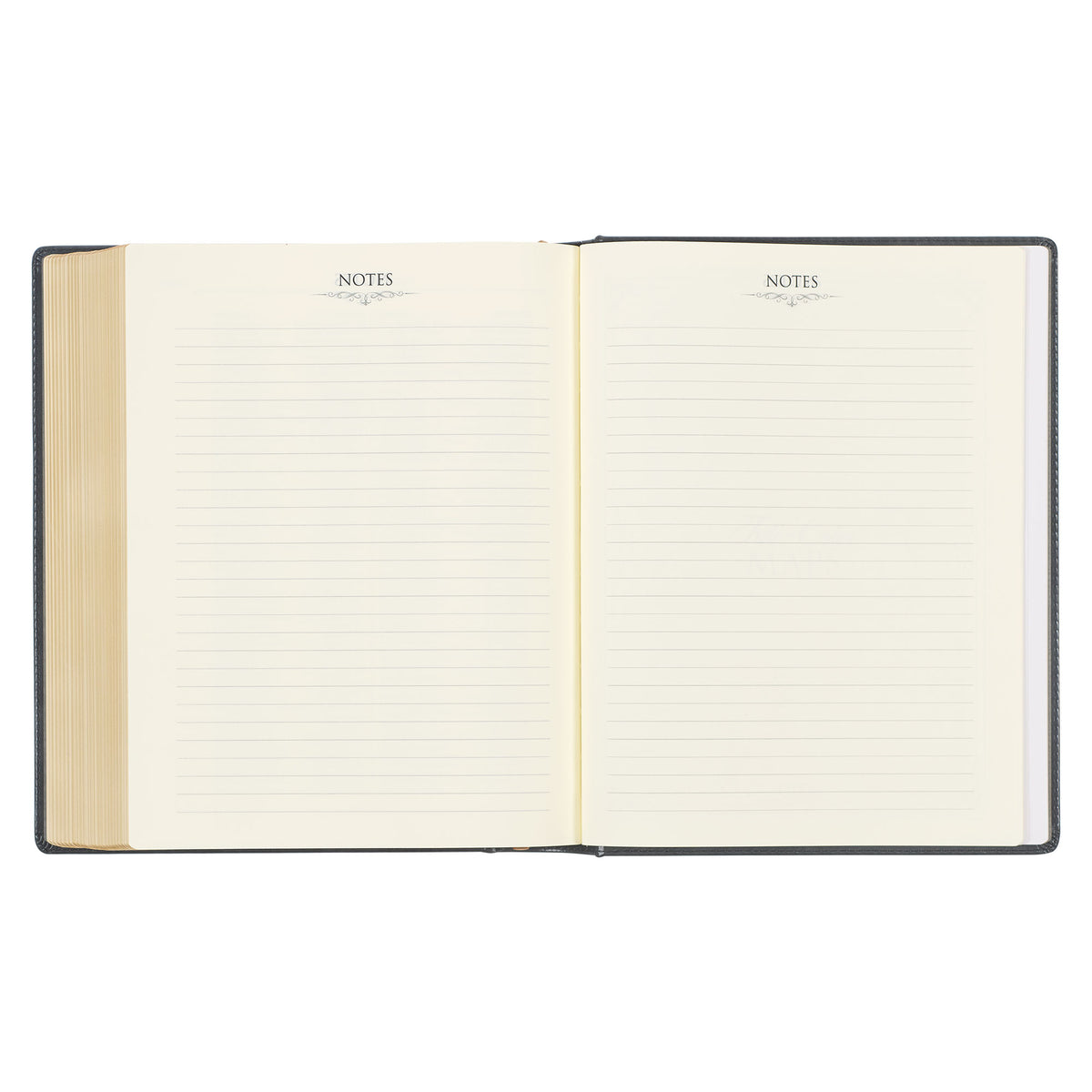 Iron Gray Faux Leather Hardcover Large Print King James Version Note-taking Bible