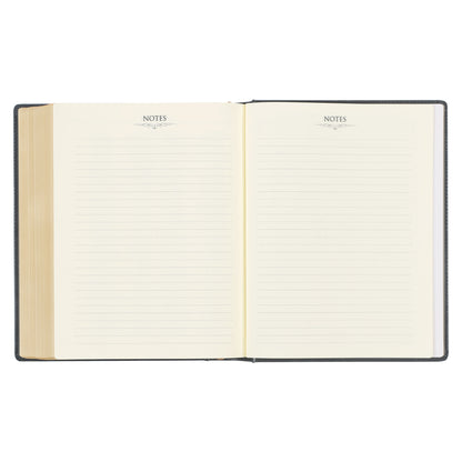 Iron Gray Faux Leather Hardcover Large Print King James Version Note-taking Bible