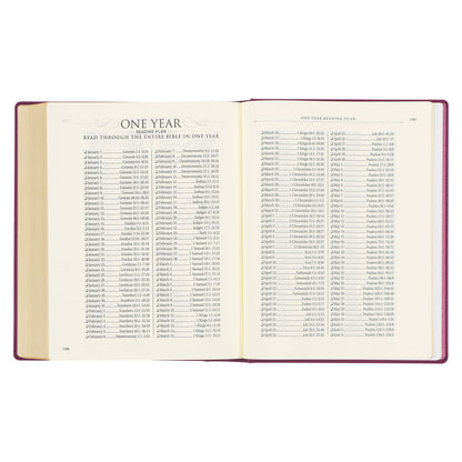 Red Plum Faux Leather Hardcover Large Print King James Version Note-taking Bible