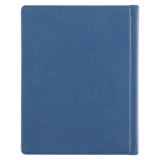 Blue Floral Faux Leather Hardcover Note-taking Bible