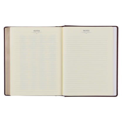 Burgundy Diamond Grid Faux Leather Hardcover Large Print KJV Note-taking Bible
