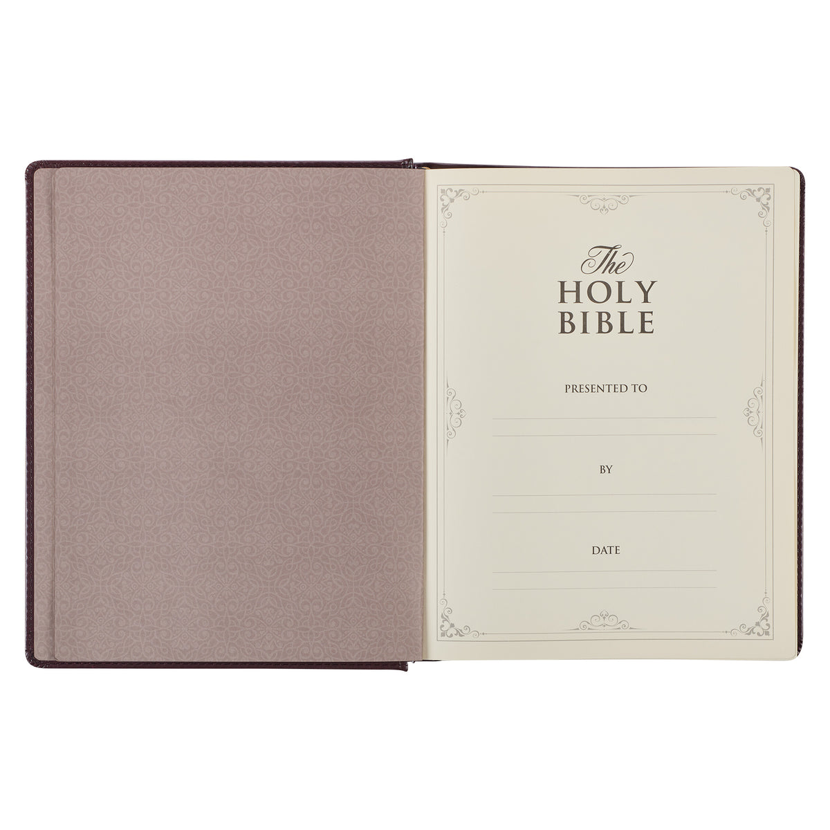 Burgundy Diamond Grid Faux Leather Hardcover Large Print KJV Note-taking Bible