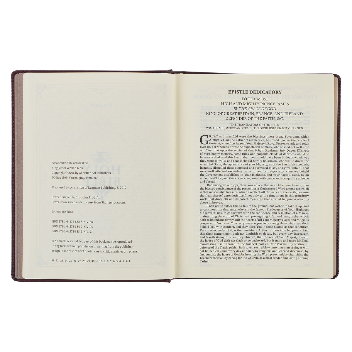 Burgundy Diamond Grid Faux Leather Hardcover Large Print KJV Note-taking Bible