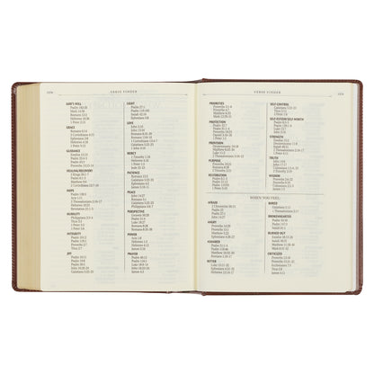 Saddle Tan Faux Leather Hardcover King James Version Note-taking Bible