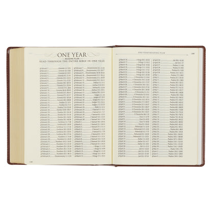 Saddle Tan Faux Leather Hardcover King James Version Note-taking Bible