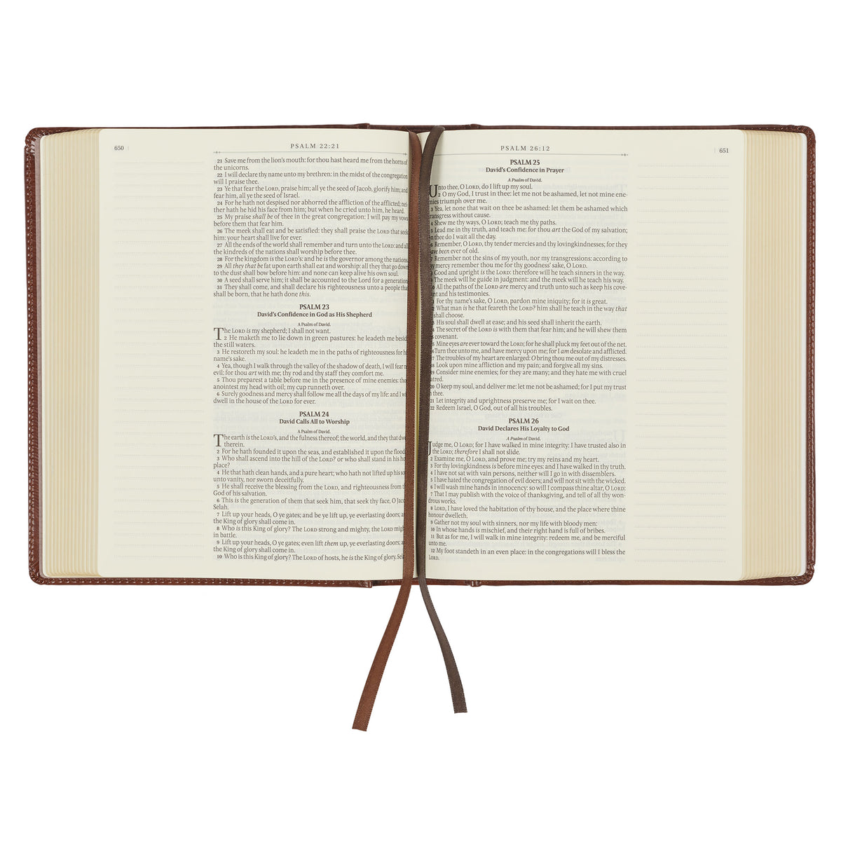 Saddle Tan Faux Leather Hardcover King James Version Note-taking Bible
