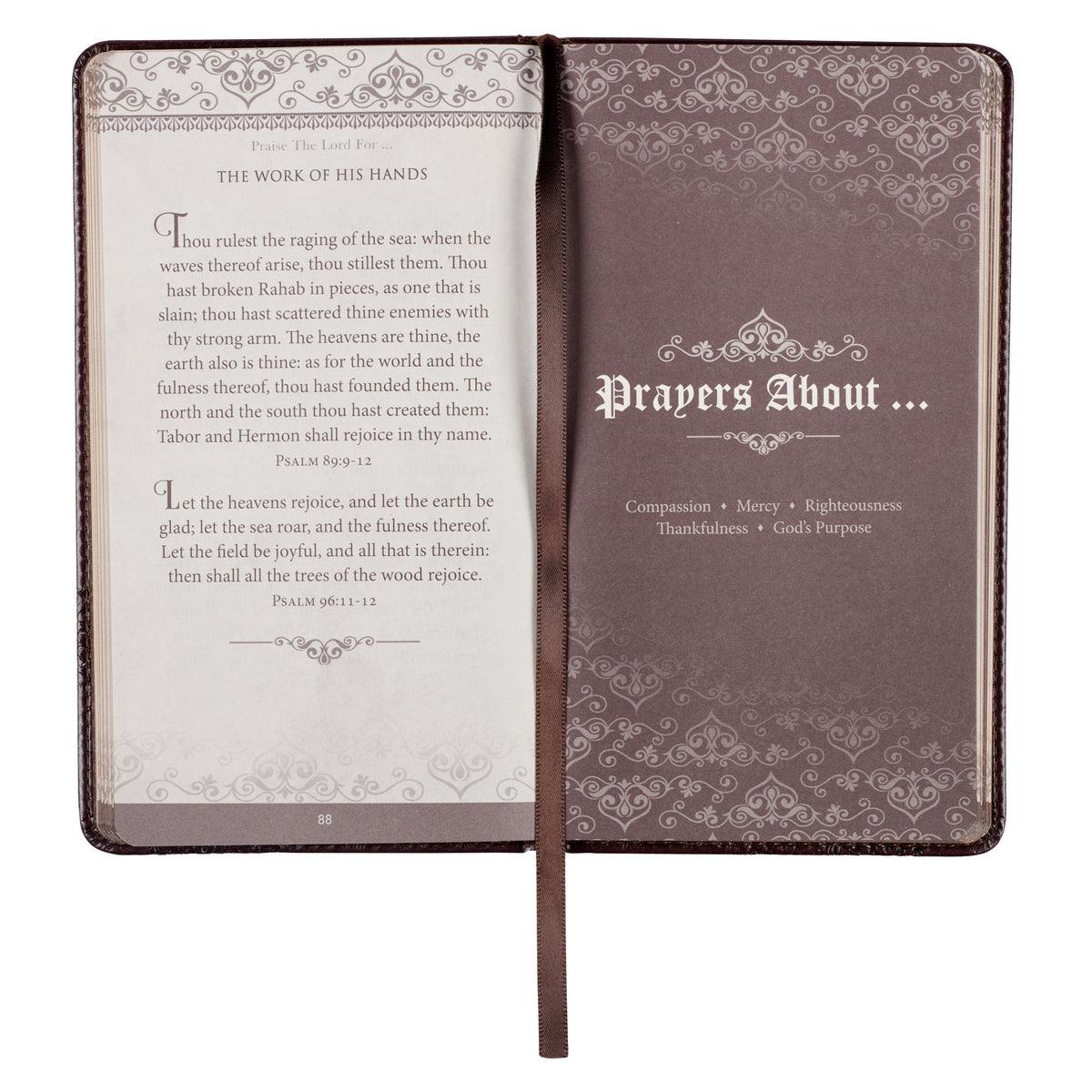 Prayers from the King James Version Brown Faux Leather Gift Book