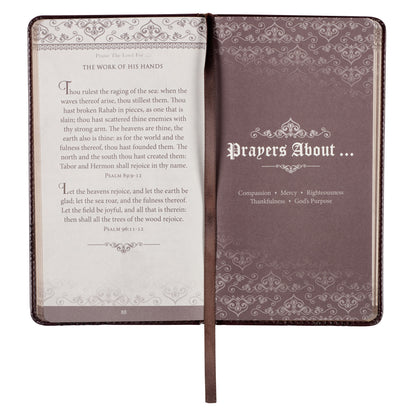 Prayers from the King James Version Brown Faux Leather Gift Book
