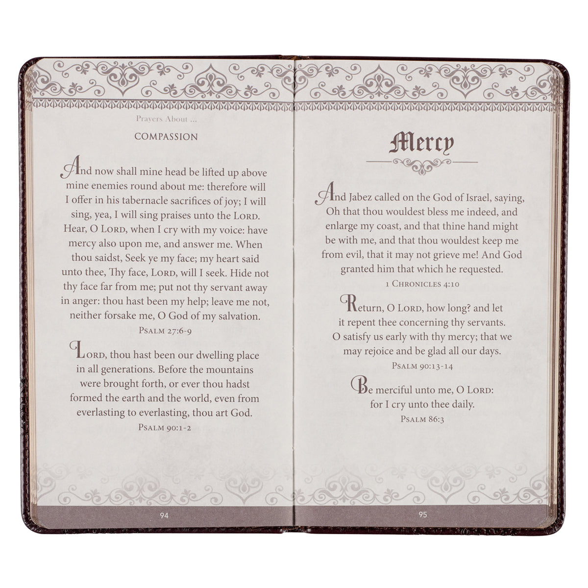 Prayers from the King James Version Brown Faux Leather Gift Book