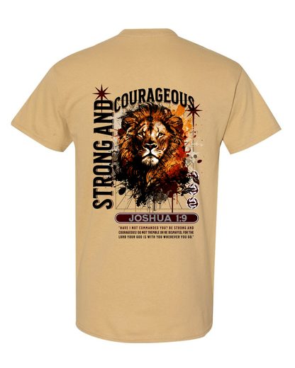 RTS "Strong and Courageous" Tee | S - Old Gold